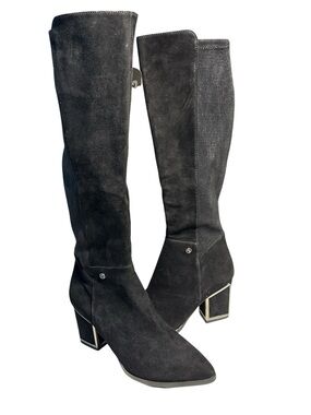 Aqua Diva Black Suede
Waterproof Over The Knee
Block Heel Boots Size 8